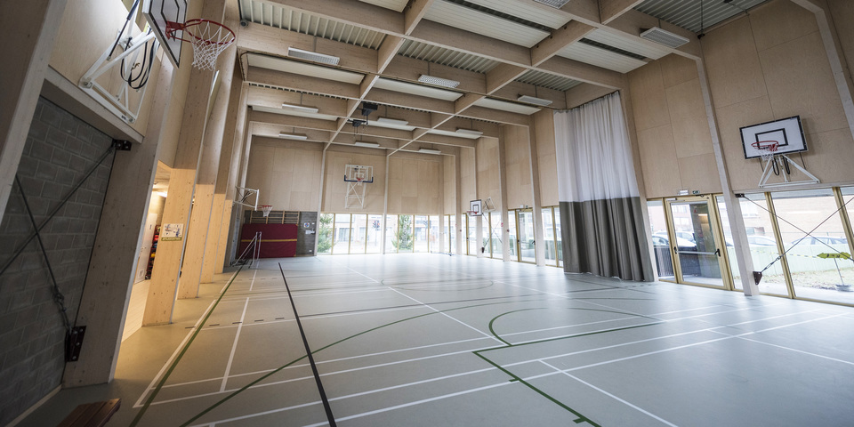 Binnenzicht van Schoolsporthal Laerhof
